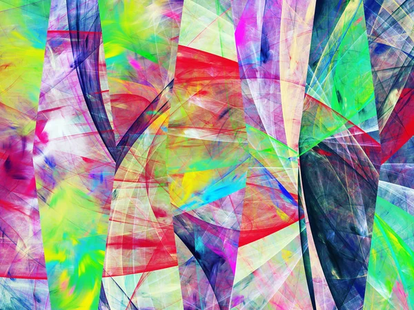 Arco-íris abstrato fractal fundo 3d renderização ilustração — Fotografia de Stock