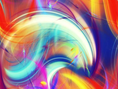 kaotik fraktal arka plan 3d render illüstrasyon soyut