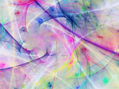 kaotik fraktal arka plan 3d render illüstrasyon soyut