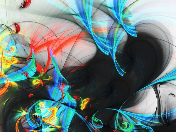 抽象混沌分形背景3d 渲染图 — 图库照片