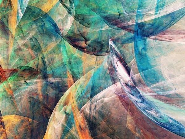 Mavi Soyut Fraktal arka plan 3d render illüstrasyon