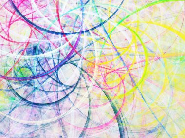 gökkuşağı Soyut Fraktal arka plan 3d render illüstrasyon