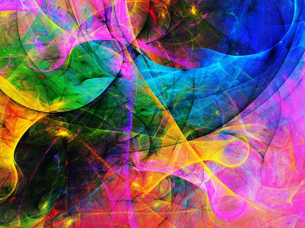 Arco iris abstracto fractal fondo 3d representación ilustración — Foto de Stock