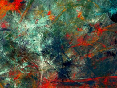 soyut kaotik fraktal arkaplan 3B oluşturma