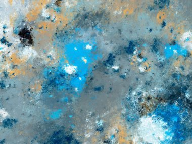 mavi soyut fraktal arkaplan 3d oluşturma