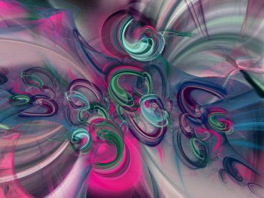 soyut kaotik fraktal arkaplan 3B oluşturma