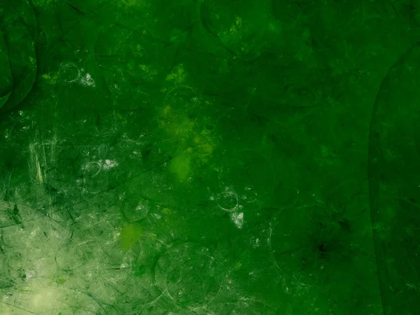 Green Abstract Fractal Background Rendering Stock Photo