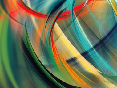 soyut kaotik fraktal arkaplan 3B oluşturma