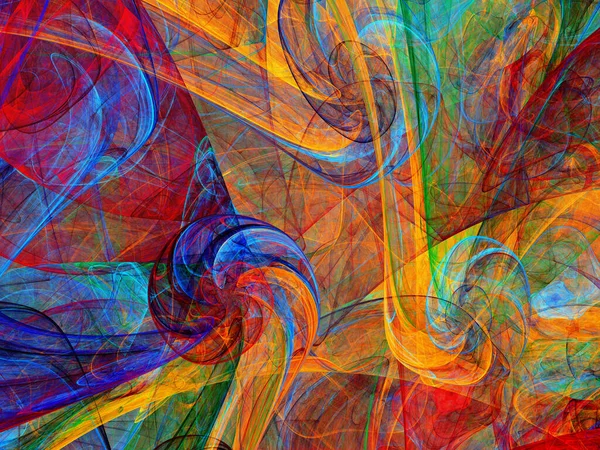 gökkuşağı soyut fraktal arkaplan 3d oluşturma