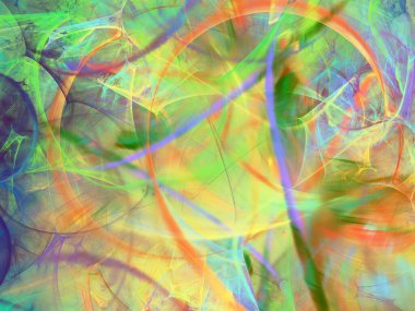 soyut kaotik fraktal arkaplan 3B oluşturma