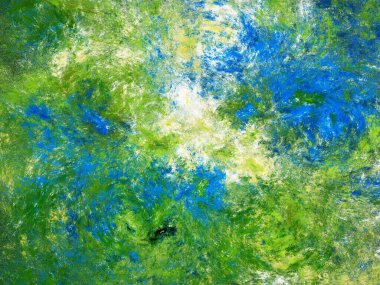 yeşil Soyut Fraktal arka plan 3d render