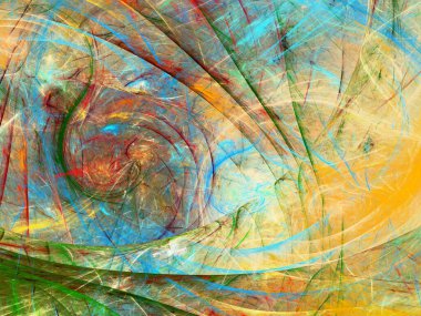 soyut kaotik fraktal arkaplan 3B oluşturma