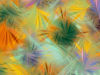 sarı soyut fraktal arkaplan 3d oluşturma