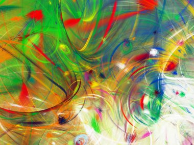 gökkuşağı soyut fraktal arkaplan 3d oluşturma