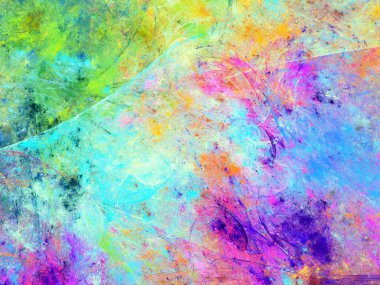 gökkuşağı soyut fraktal arkaplan 3d oluşturma