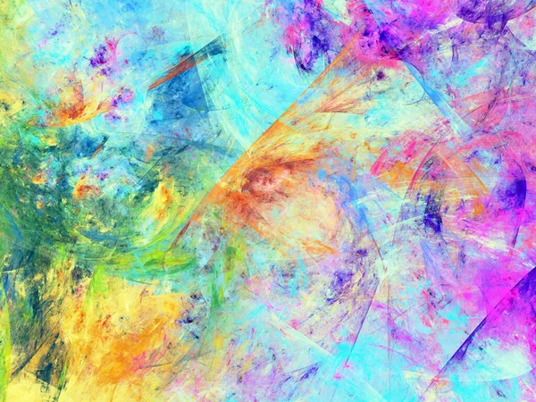 gökkuşağı soyut fraktal arkaplan 3d oluşturma