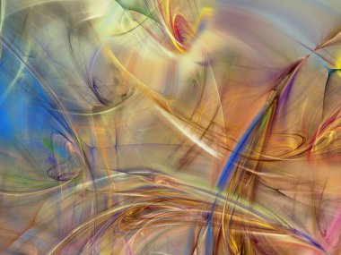 kahverengi soyut fraktal arkaplan 3d oluşturma