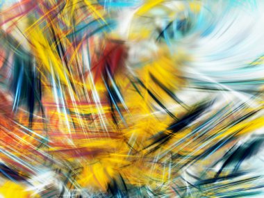 sarı soyut fraktal arkaplan 3d oluşturma