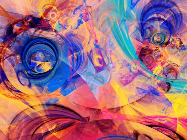 soyut kaotik fraktal arkaplan 3B oluşturma