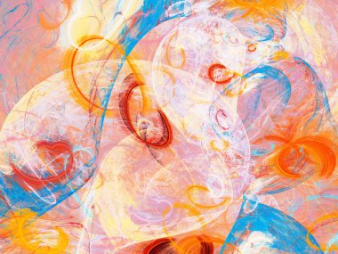 soyut kaotik fraktal arkaplan 3B oluşturma