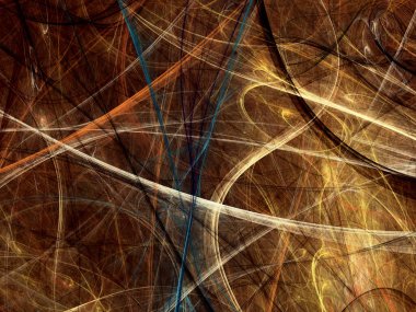 kahverengi soyut fraktal arkaplan 3d oluşturma