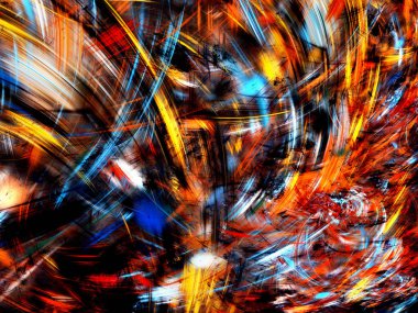 soyut kaotik fraktal arkaplan 3B oluşturma