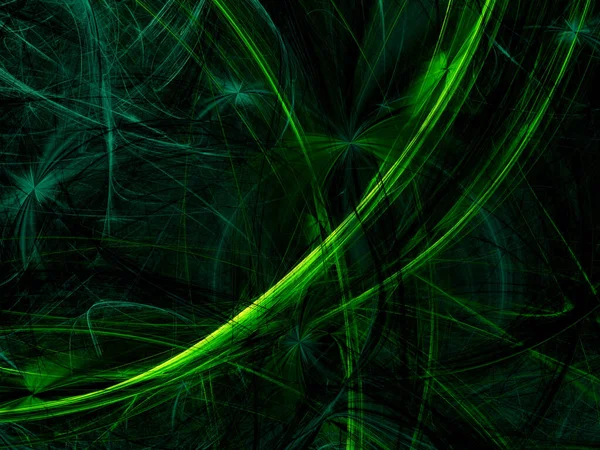 Green Abstract Fractal Background Rendering — Stock Photo, Image