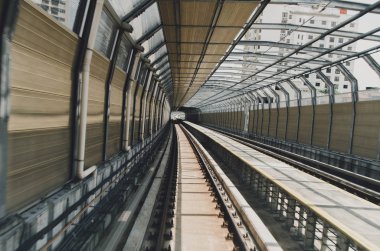 Yeni nesil ulaşım için Malezya kitle Rapit Transit. Motion blur efekti