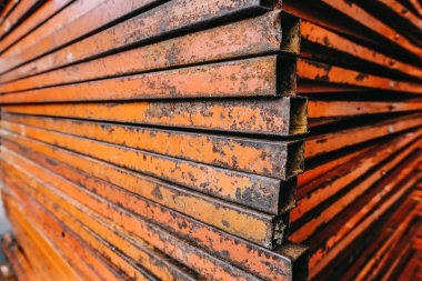 paslı Paslanmaz Masa ayakları background.faded etkisi ve seçici odak yığınlarının kadar kapalı