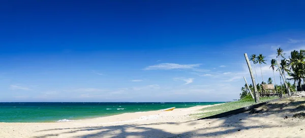 Playa Arena Tropical Sol Day Blue Cielo Agua Mar Torquesa — Foto de Stock