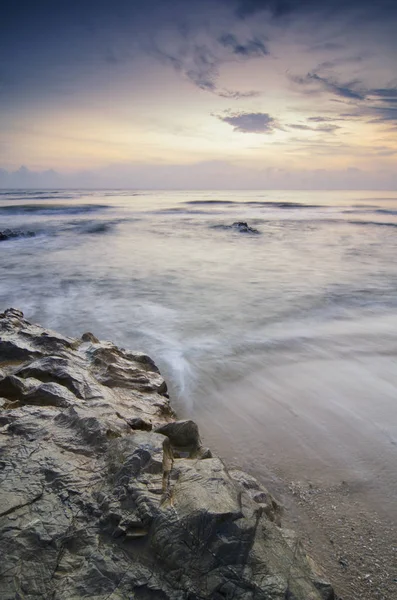 Concetto Viaggio Svago Bellissimo Paesaggio Vista Mare Splendido Sfondo Alba — Foto Stock