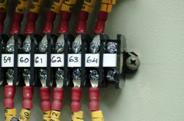 Tel Connector'da terminal elektrik kutusu yakın çekim görüntüsü