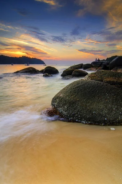 Hermosa Vista Mar Con Paisaje Único Formación Rocosa Sobre Impresionante — Foto de Stock