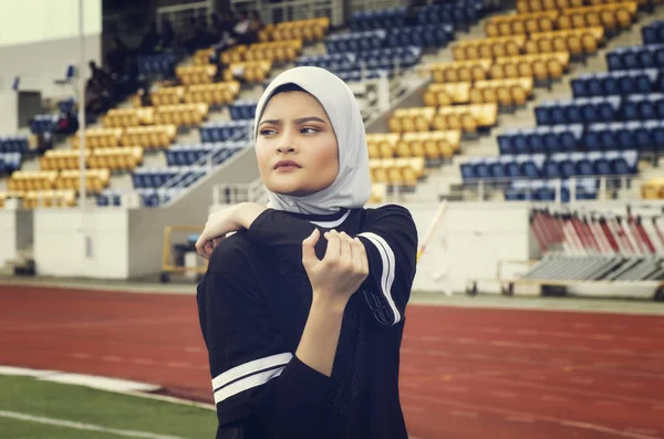 Olahraga Dan Konsep Gaya Hidup Sehat Olahraga Wanita Peregangan Dan — Stok Foto