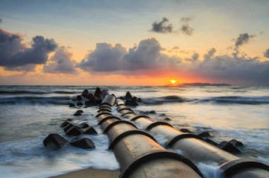 Seyahat ve tatil kavramı arka plan, güzel tropikal plaj