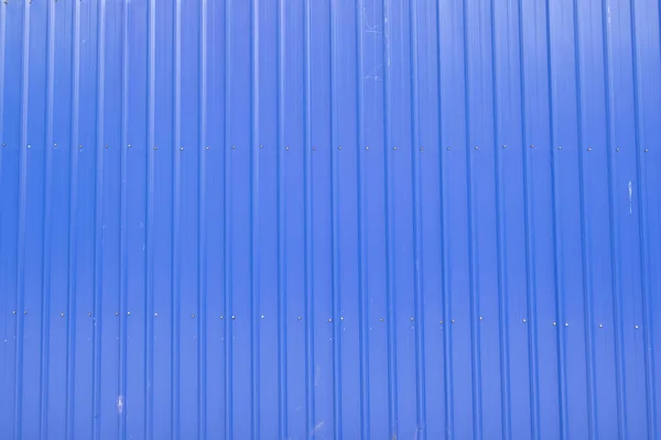 Pared de valla de metal azul para fines de fondo —  Fotos de Stock