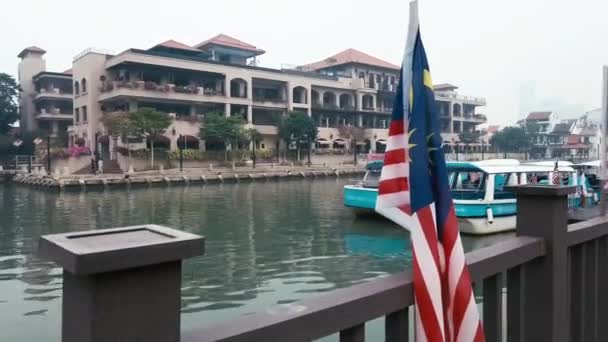 Malacca Malaysia September 2019 Bad Haze Omgivande Malacca City Vid — Stockvideo