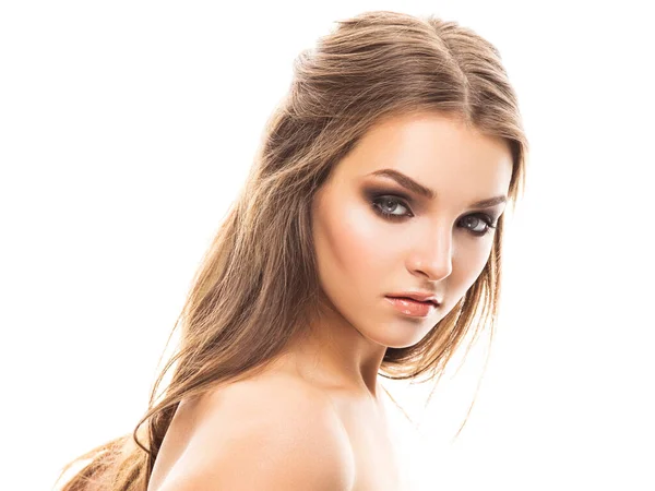 Sensueel jong model met zware make-up — Stockfoto