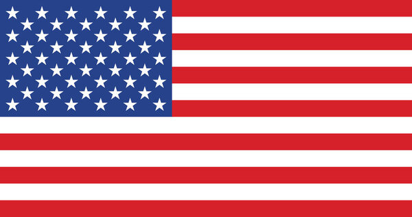 Abstract vector flat design USA flag icon