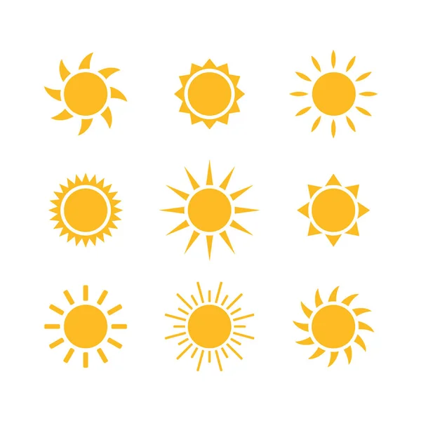 Weather sun vector illustration icon set Royalty Free Stock Illustrations