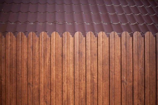 Wooden fence on the street. — Stock Photo, Image