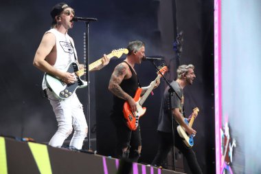 Sao Paulo (SP), Brezilya 03 / 02 / 2024 - All Time Show Low, Maryland 'li bir pop punk grubudur. Grup vokalist ve gitarist Alex Gaskarth, gitarist Jack Barakat ve basçı Zack Merrick 'ten oluşuyor. 