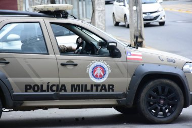 VITORIA DA CONQUISTA (BA), Brezilya 03 / 02 / 2024 - PUBLIC Güvenli-BAHIA - Fotoğrafta, Bahia Eyaleti Askeri Polisi 