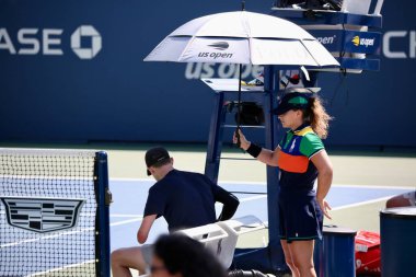 Sam Shnowske, Thalita Rodrigues 'e karşı 1. rauntta açık tenis 2025' te. 4 Eylül 2025, New York, ABD (niyi fote / theenews2)