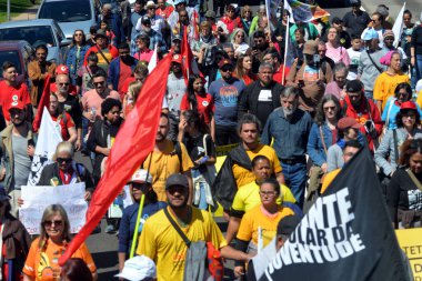 Porto Alegre (RS), 7 Eylül, 2025 Cities / Cry of the Exdiscded - 31. Harici Ağlama bu Pazar Rio Grande do Sul 'un başkentinde gerçekleşti. Etkinlik sosyal hareketleri, sendikaları bir araya getirdi. (Viyolonsel Oliver\ yeni2)  