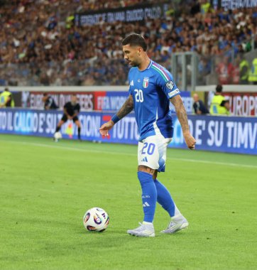 Bergamo (İtalya), 09 / 05 / 2025 - Dünya Kupası elemeleri / Avrupa / İtalya / Estonya - İtalya milli takımı ile Estonya milli takımı arasındaki maç. (Edson de souza 2nci bölüm))             