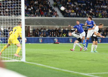Bergamo (İtalya), 09 / 05 / 2025 - Dünya Kupası elemeleri / Avrupa / İtalya / Estonya - İtalya milli takımı ile Estonya milli takımı arasındaki maç. (Edson de souza 2nci bölüm))             