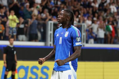 Bergamo (İtalya), 09 / 05 / 2025 - Dünya Kupası elemeleri / Avrupa / İtalya / Estonya - İtalya milli takımı ile Estonya milli takımı arasındaki maç. (Edson de souza 2nci bölüm))             