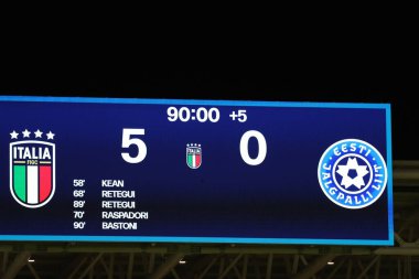 Bergamo (İtalya), 09 / 05 / 2025 - Dünya Kupası elemeleri / Avrupa / İtalya / Estonya - İtalya milli takımı ile Estonya milli takımı arasındaki maç. (Edson de souza 2nci bölüm))             