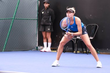 Sao Paulo (SP), 09 / 06 / 2025 - Sao Paulo 'da 6-14 Eylül tarihleri arasında Sao Paulo' nun batı bölgesindeki Villa-Lobos Park 'ta düzenlenen SP Open' da Alman Emily Appeleton ve Amerikalı Victoria Hu arasında oynanan karşılaşma. (leco viana\ yeni2))  